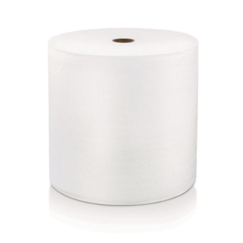 Hard Wound Roll Towel, 1-ply, 8" X 800 Ft, White, 6 Rolls/carton