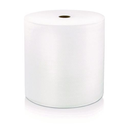 Hard Wound Roll Towel, 1-ply, 8" X 1,000 Ft, White, 6 Rolls/carton
