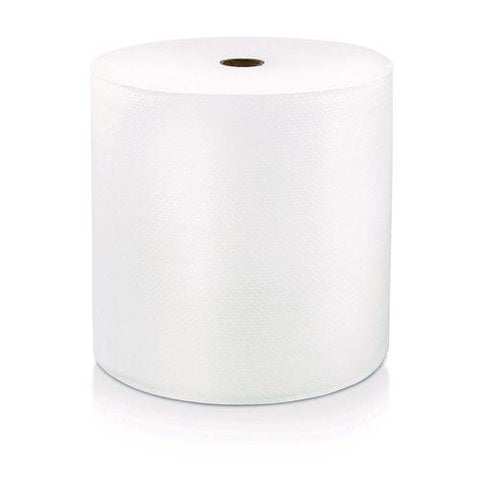 Hard Wound Roll Towel, 1-ply, 8" X 1,000 Ft, White, 6 Rolls/carton