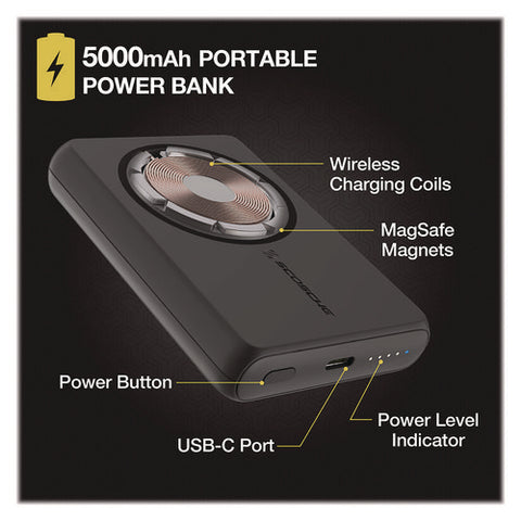 Gobat Magsafe Wireless Power Bank, 10 W, Black