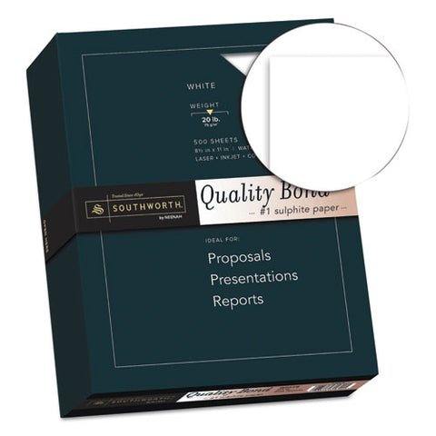 Quality Bond Business Paper, 95 Bright, 20 Lb Bond Weight, 8.5 X 11, White, 500/ream