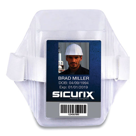 Armband Badge Holder, Vertical, 3.5 X 2.5, White