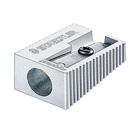 Handheld Metal Pencil Sharpener, 1.13 X 0.63 X 0.5, Silver, 4/pack