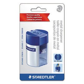 Handheld Manual Double-hole Plastic Sharpener, 3.25 X 1.75 X 2.2, Randomly Assorted Colors