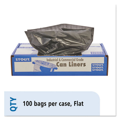 Total Recycled Content Plastic Trash Bags, 45 Gal, 1.5 Mil, 40" X 48", Black/brown, 100/carton