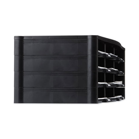 Storex Literature Organizer, 12 Compartments, 10.63 X 13.3 X 31.4, Black