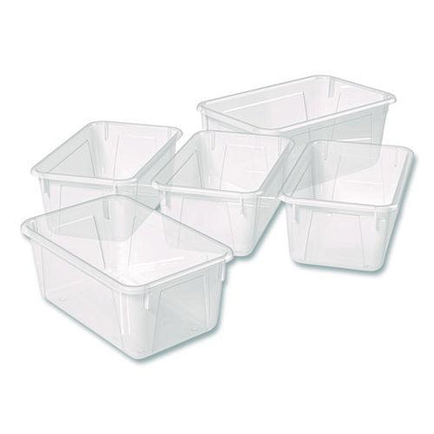 Cubby Bin, 1.8 Gal, 7.8" X 12.09" X 5.18", Translucent, 5/pack