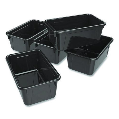 Cubby Bin, Neutral Tones 1.8 Gal, 7.8" X 12.09" X 5.18", Black, 5/pack