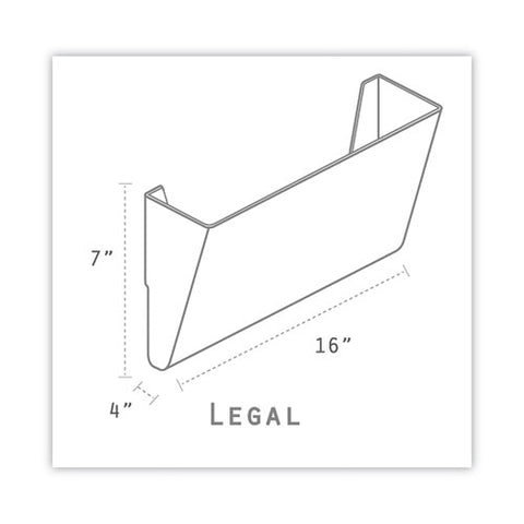 Unbreakable Magnetic Wall File, Legal/letter Size, 16" X 4" X 7", Smoke