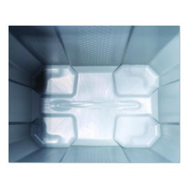 Salt Box, 28 Gal, 23.75 X 15.75 X 23.75. Dove Gray