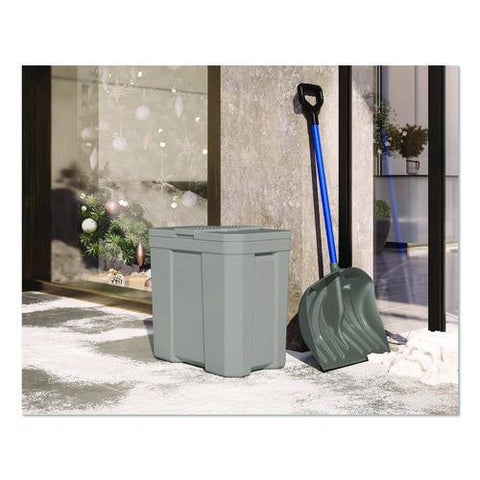 Salt Box, 28 Gal, 23.75 X 15.75 X 23.75. Dove Gray