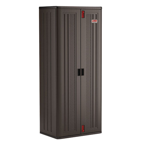 Tall Storage Cabinet, Five Shelves: One Fixed, Four Adjustable, 30" X 20.25" X 72", Gray