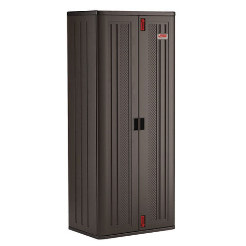 Tall Storage Cabinet, Five Shelves: One Fixed, Four Adjustable, 30" X 20.25" X 72", Gray