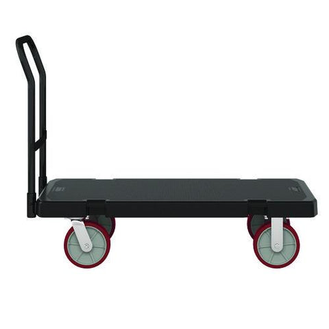 Resin Platform Truck, 1,600 Lb Capacity, 24.25 X 52.25 X 41, Black