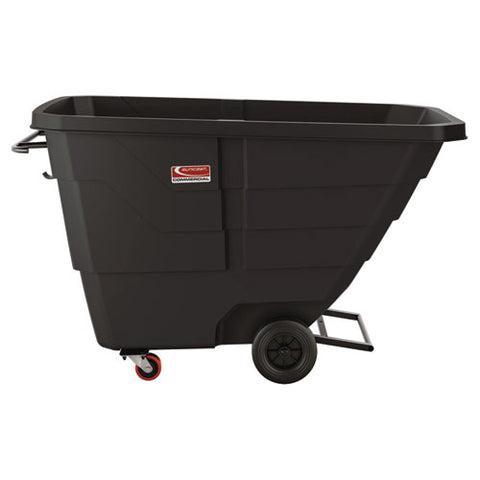 Light Duty Tilt Truck, 1 Cu Yd, Plastic, Black/red