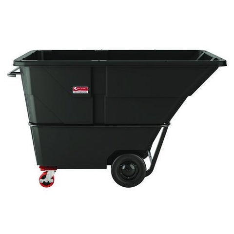 Heavy Duty Tilt Truck, 2 Cu Yd, Plastic, Black/red