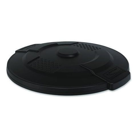 Utility Trash Can Lid For 20 Gal Trash Can, 19.74" Diameter X 2.9", Black