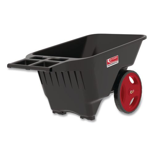 9 Cu Ft Yard Cart, 28 X 49.5 X 27.5, Resin, Black