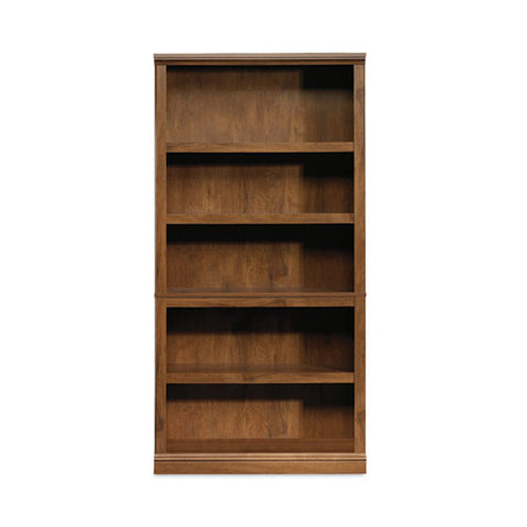 Select Collection Bookcase, Five-shelf, 35.27w X 13.22d X 69.76h, Oiled Brown