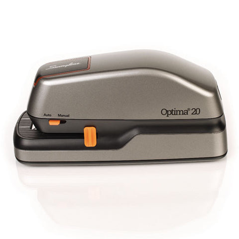 Optima 20 Electric Stapler, 20-sheet Capacity, Silver