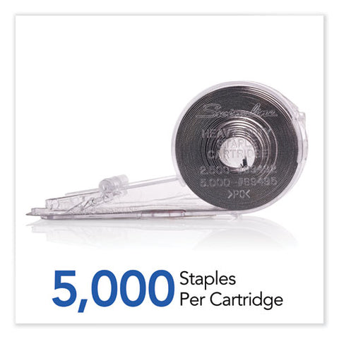 Cartridge Staples, 0.38" Leg, 0.5" Crown, Steel, 5,000/box