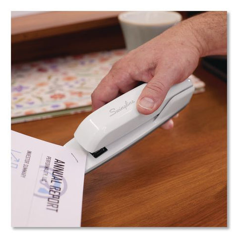 747 Business Full Strip Desk Stapler, 30 Sheet Capacity, Arctic White