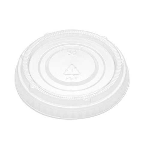 Portion Cup Lids, Fits 2 Oz Portion Cups, Clear, 2,500/carton