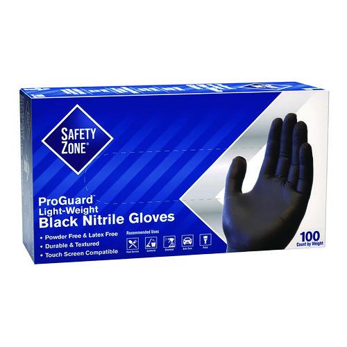 Proguard Powder Free Nitrile Gloves, X-large, Black, 100/box
