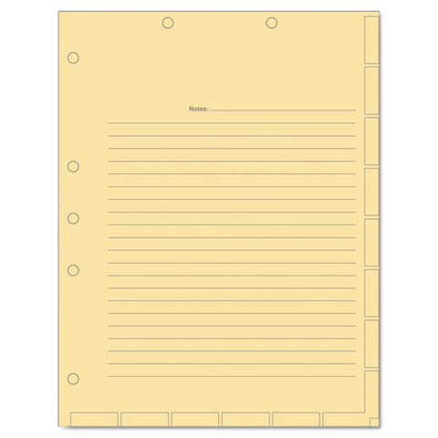 Medical Chart Index Divider Sheets, Untabbed, 11 X 8.5, Manila, 400/box