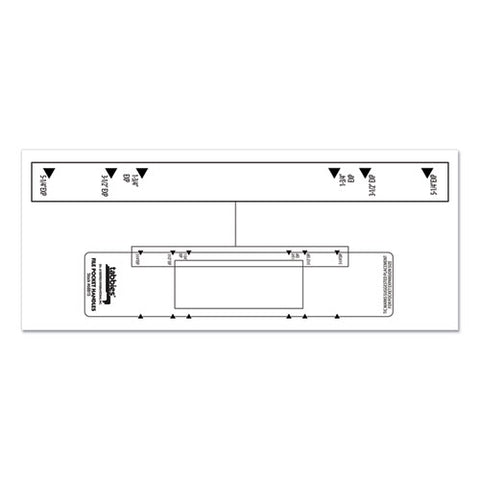 File Pocket Handles, 9.63 X 2, White, 4/sheet, 12 Sheets/pack