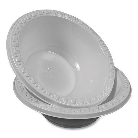 Plastic Dinnerware, Bowl, 12 Oz, White, 125/pack