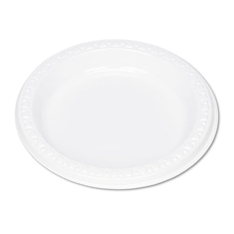 Plastic Dinnerware, Plates, 6" Dia, White, 125/pack