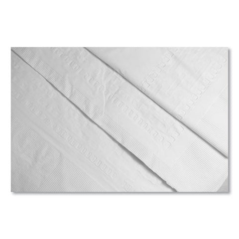 Table Set Poly Tissue Table Cover, 54" X 108", White, 6/pack