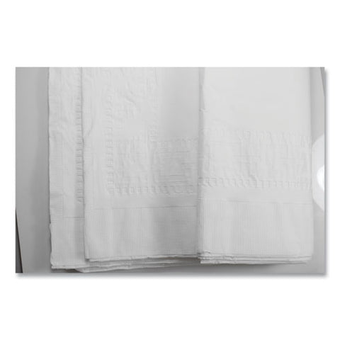 Table Set Poly Tissue Table Cover, 54" X 108", White, 6/pack