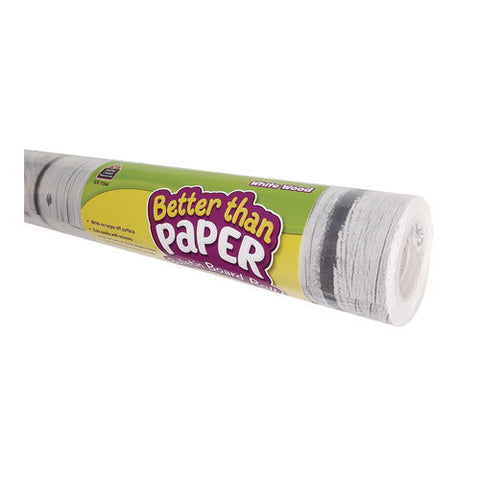 Better Than Paper Bulletin Board Roll, 4 Ft X 12 Ft, White Wood