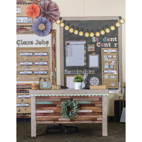 Better Than Paper Bulletin Board Roll, 4 Ft X 12 Ft, Reclaimed Wood