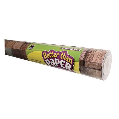 Better Than Paper Bulletin Board Roll, 4 Ft X 12 Ft, Reclaimed Wood