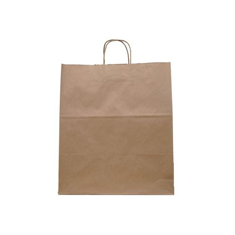 Emporium Twist Handle Bag, Natural Twisted-paper Handles, 14" X 9.84" X 15.5", Natural, 200/carton