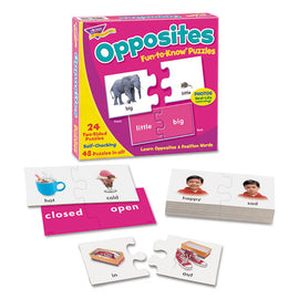 Fun To Know Puzzles, Matching Opposites And Position Words, Pre-k To K, 24 Pieces