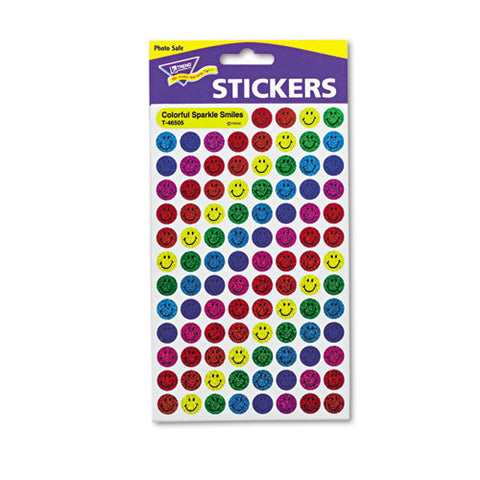 Superspots And Supershapes Sticker Variety Packs, Sparkle Smiles, Assorted Colors, 1,300/pack