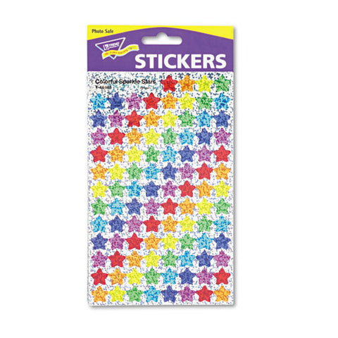 Superspots And Supershapes Sticker Variety Packs, Colorful Sparkle Stars, Assorted Colors,1,300/pack