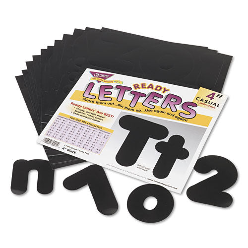 Ready Letters Casual Combo Set, Black, 4"h, 182/set