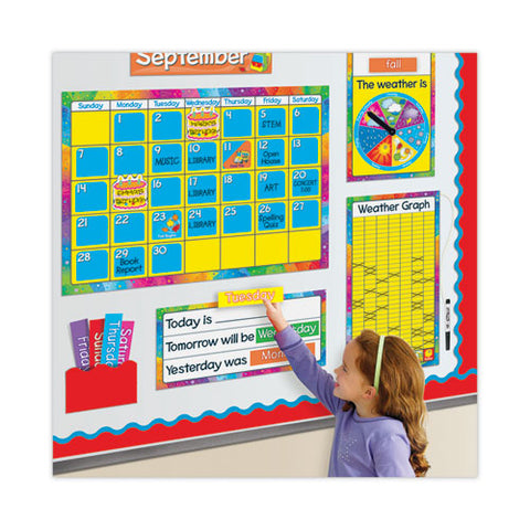 Year Around Calendar Bulletin Board Set, 12-month Calendar, 22" X 17", Assorted Colors, 106/set