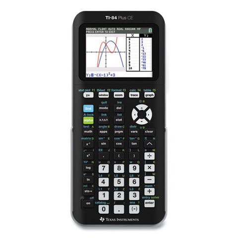 Ti-84 Plus Ce Programmable Color Graphing Calculator, 10-digit Lcd, Black