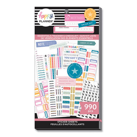 Essentials Tracker & Checklist Classic Stickers, Productivity Theme, 990/pack