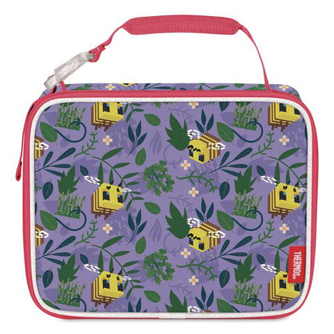 Kids Minecraft Bees Insulated Soft Lunch Bag, 9.5 X 3.75 X 7.5, Multicolor Minecraft Bee Artwork