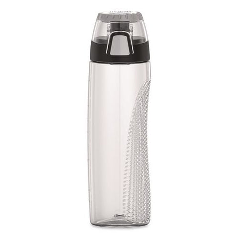 Tritan Plastic Hydration Water Bottle With Meter, 24 Oz, Clear