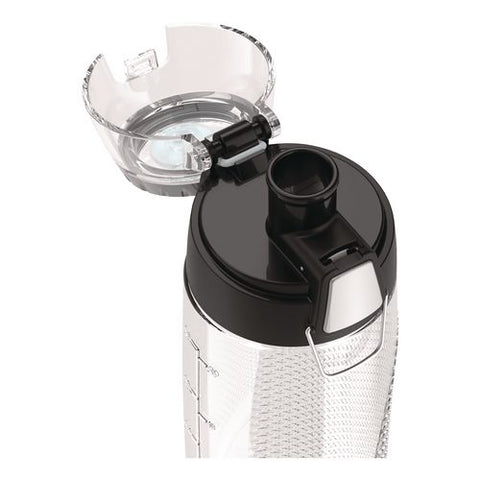 Tritan Plastic Hydration Water Bottle With Meter, 24 Oz, Clear