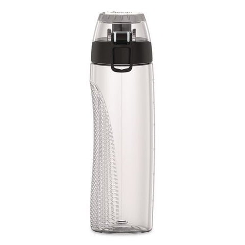 Tritan Plastic Hydration Water Bottle With Meter, 24 Oz, Clear