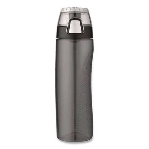 Tritan Plastic Hydration Water Bottle With Meter, 24 Oz, Smoke